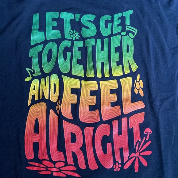 DOM Art T-Shirt Groovy graphics tee with Bob Marley Message - Picture 2 of 6